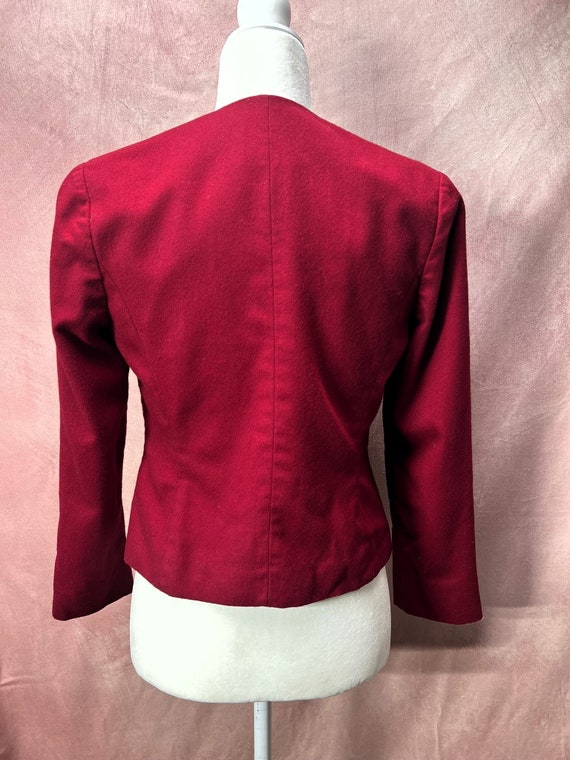 1940s red vintage petite Pendleton wool blazer ja… - image 4
