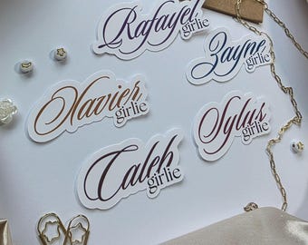 Love and Deepspace Stickers Water Resistant Waterproof LADS Girlie Sylus Zayne Xavier Rafayel Caleb Gacha Game Love Interest