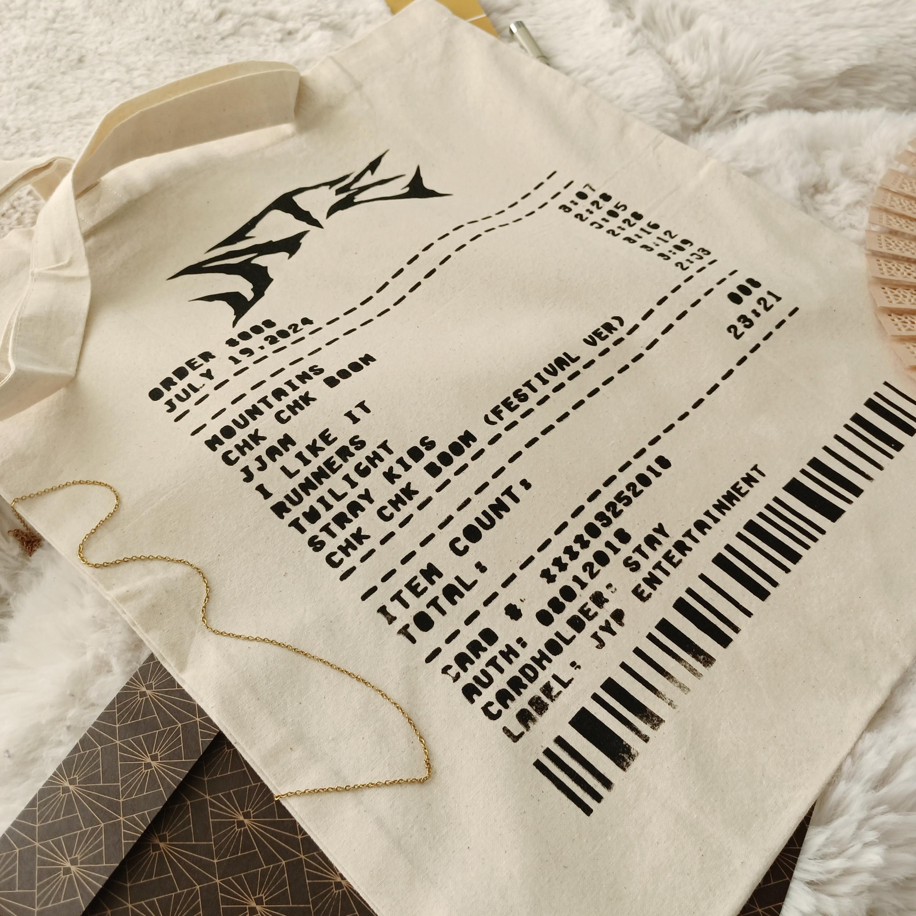 STRAYKIDS ATE Tote Bag Skz Custom Album Receipt Bag Concert