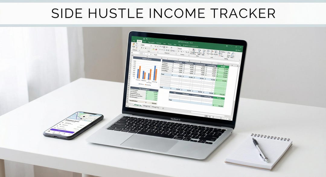 Side Hustle Income Tracker | Excel, Google Sheets Budget Planner - Etsy