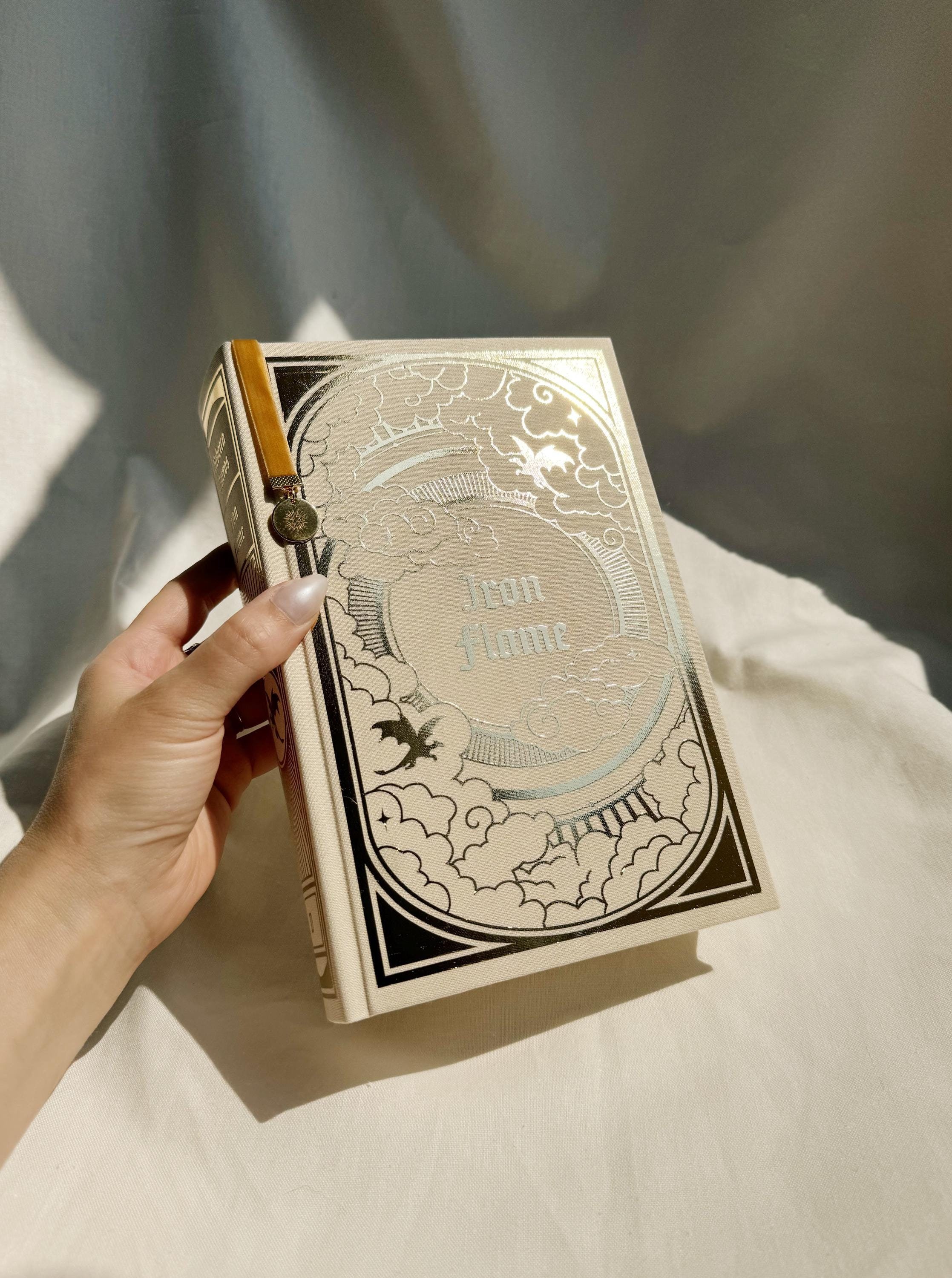 Iron Flame Rebound Book | Special Edition, Handmade, Foil Cover, The Empyrean series, Rebecca Yarros, Custom Rebind, Bindery, Fourth Wing