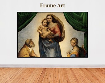Samsung TV Frame Art Catholic Christian Raphael Mary