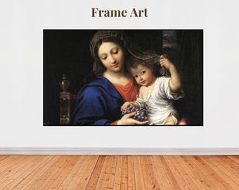 Samsung TV Frame art The Virgin of the Grapes Mary Jesus Catholic Christian