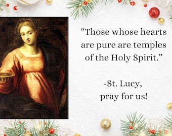 Samsung Frame TV Art St. Lucy Quote