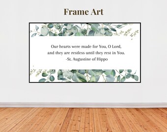 St. Augustine Catholic Quote Art for Samsung Frame TV