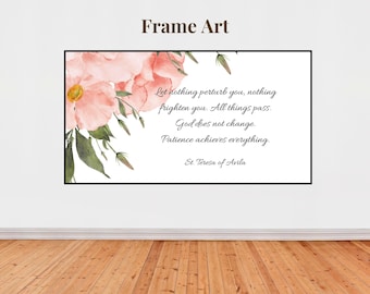 St. Teresa of Avila Catholic Quote Art for Samsung Frame TV