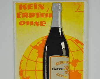 Antique Münchener Löwenbräu Advertising Postcard