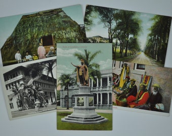 Mix of 5 Vintage Hawaii Postcards