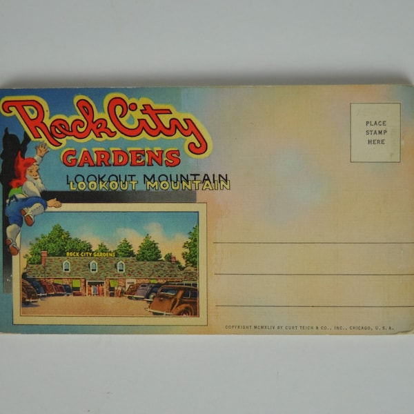 Set of 15 Rock City Gardens Souvenir Postcards