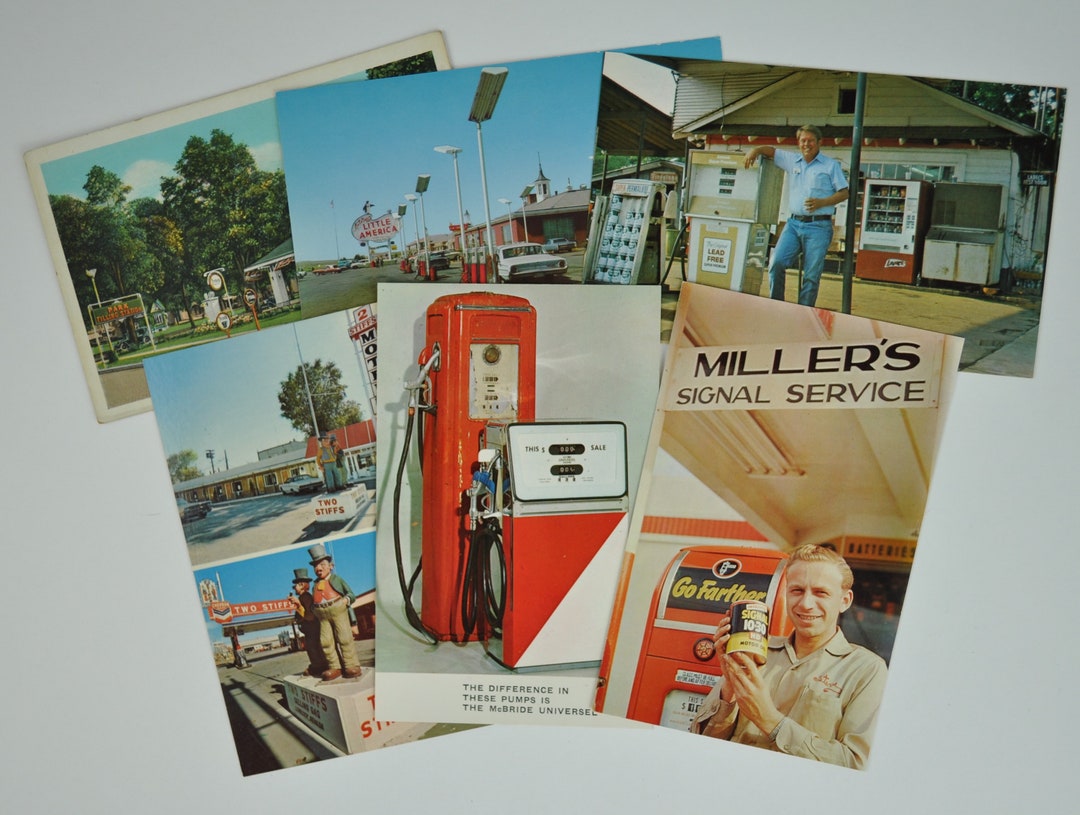 Mix of 10 Gas & Service Station Postcards Etsy