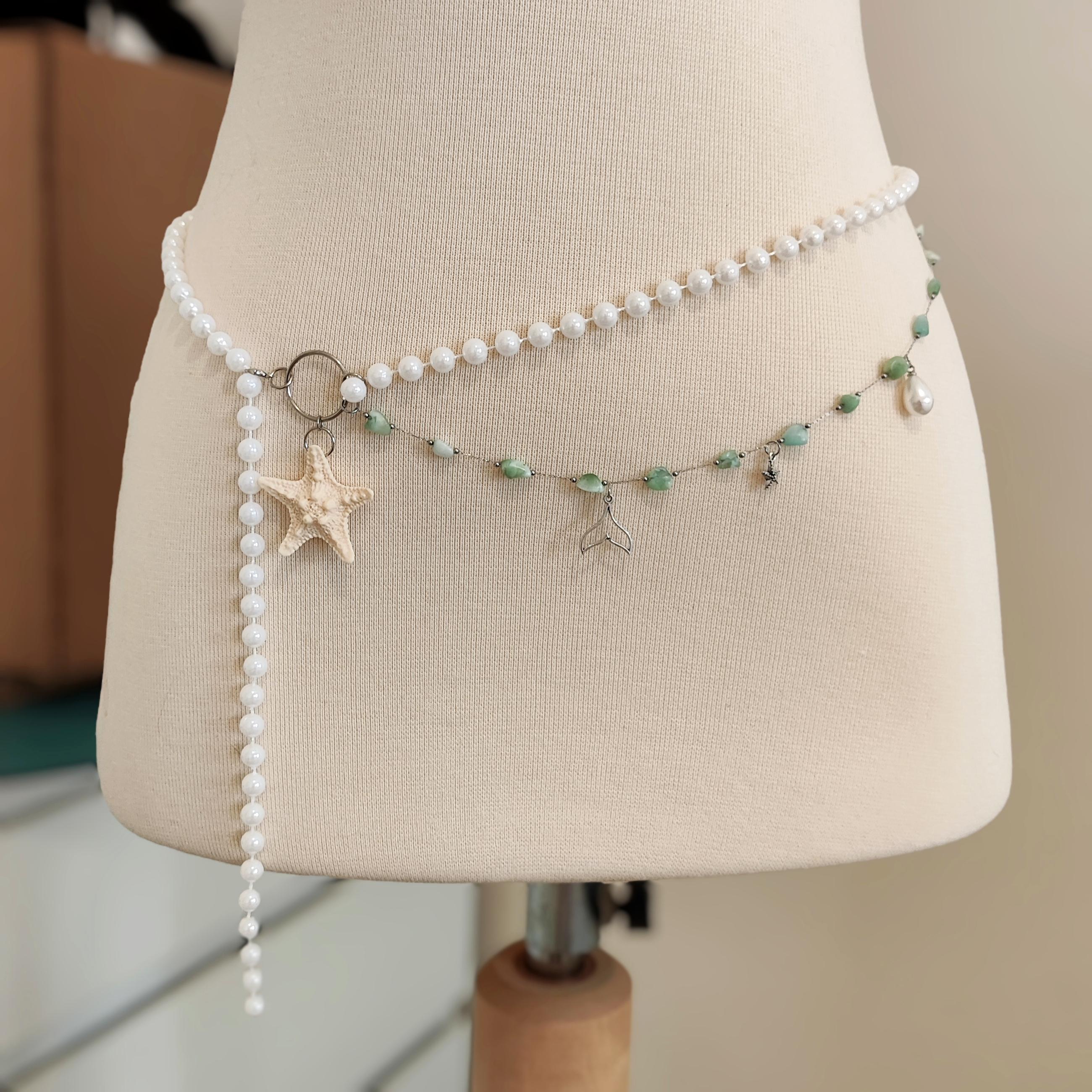 Handmade Waist Belt With Natural Scallop Shell – Mermaid 
