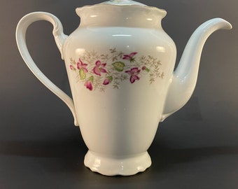 Vintage Rare cafetière théière Tchécoslovaquie fleurs sauvages Design peint à la main