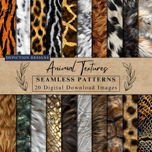 Modello senza cuciture texture animale per amante degli animali Scrapbooking Carta Pelle di animale Carta digitale Sfondi di pelliccia di animale Progetto artigianale di animali