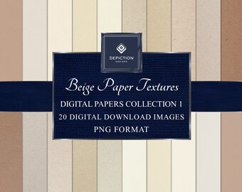 Beige paper textures digital papers color palette set soft textured digital paper printable textured paper soft art textures commercial use