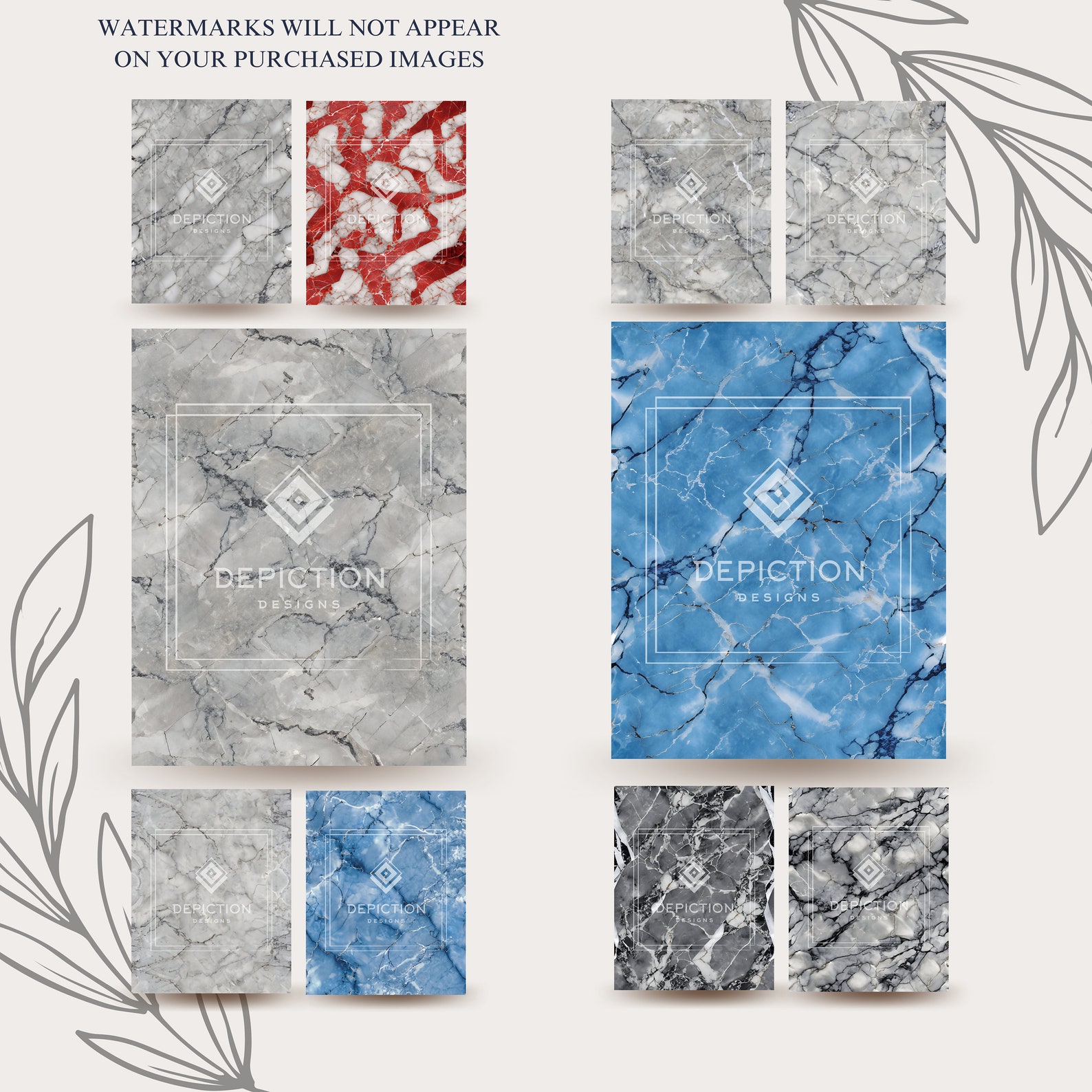 Luxurious Marble Pattern Digital Paper for DIY Craft Projects Printable ...