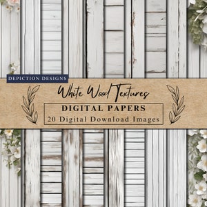Texturas de madera blanca Papeles digitales Decoraciones de invitaciones de boda Papeles de boda elegantes Patrones de vetas de madera Fondos de madera blanca