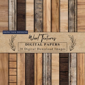 Houtstructuren Digitaal papier Verontruste houten planken patroon houtnerf afdrukbare scrapbooking vloerplanken voor DIY Crafting activiteit