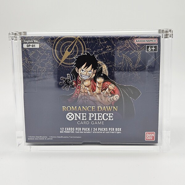 Acrylic Display Case With Magnetic Lid For One Piece Booster Box - Clear Hard Protector Case