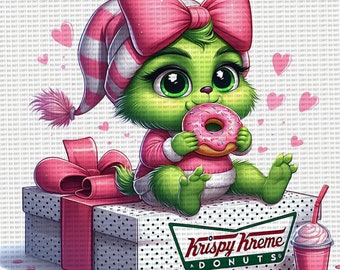 Krispy grinch donut!!