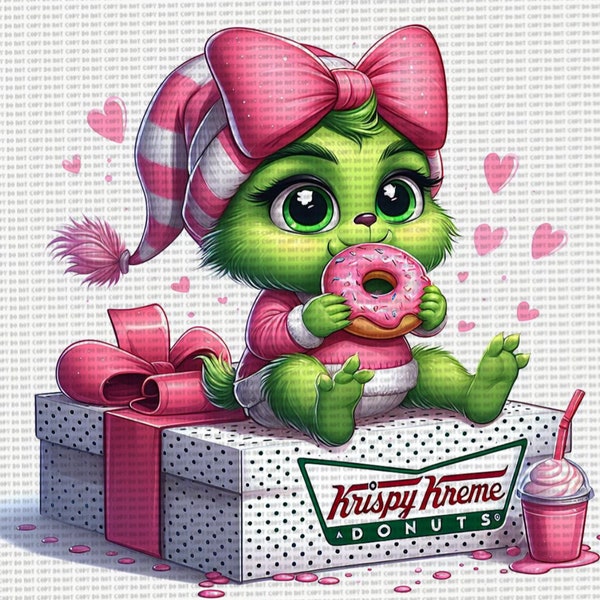 Krispy grinch donut!!