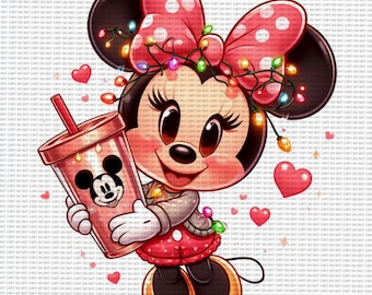 Minnie loving her Mickey tumbler!