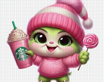 Happy sparkle grinch