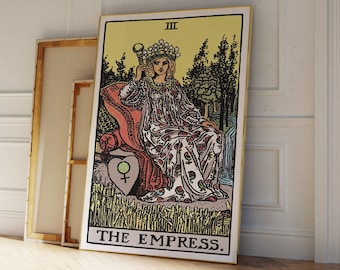 The Empress print tarot card printables vintage major arcana tarot wall art witchy gifts eclectic spiritual prints aesthetic home decor