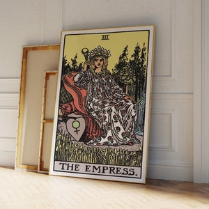 The Empress print tarot card printables vintage major arcana tarot wall art witchy gifts eclectic spiritual prints aesthetic home decor