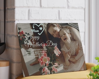 Aangepaste foto, Moederdag cadeau idee, glazen snijplank, uniek cadeau idee voor moeders, oma's, personaliseerbare notitie voor moeders cadeau, keuken