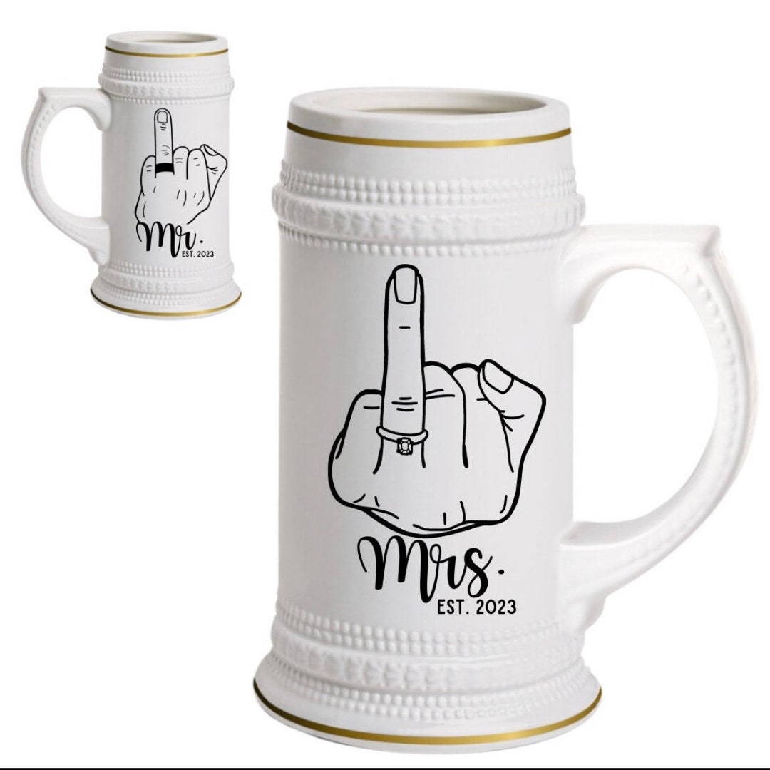 Custom Wedding Beer Stein Personalized Wedding Cups 22oz Etsy