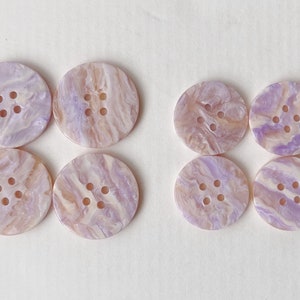 5pcs Pink Marble Resin Buttons, 21mm, 25mm image 2