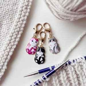 Adorable Cat Stitch Markers with a Lobster Clasp *Set of 3*