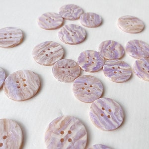 5pcs Pink Marble Resin Buttons, 21mm, 25mm image 3