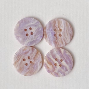 5pcs Pink Marble Resin Buttons, 21mm, 25mm image 1