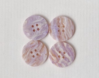 5pcs Pink Marble Resin Buttons, 21mm, 25mm