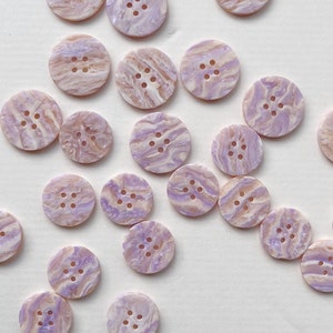 5pcs Pink Marble Resin Buttons, 21mm, 25mm image 4