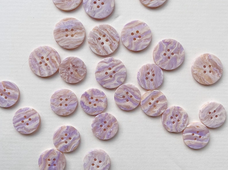 5pcs Pink Marble Resin Buttons, 21mm, 25mm image 4