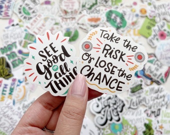 Sticker Pack | Inspirational and Motivational Stickers for Journals, Laptops, Luggage, teacher appreciation gift