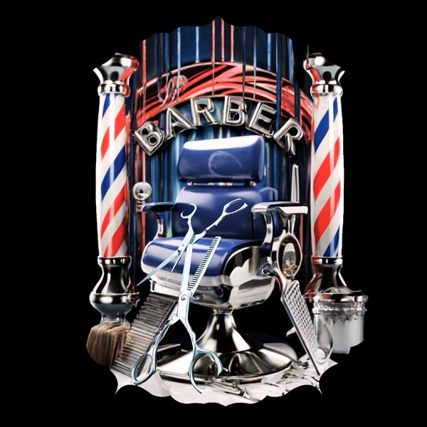 Barber Chair| 3D 20 oz Skinny Tumbler, *****Please see new edited listing ********