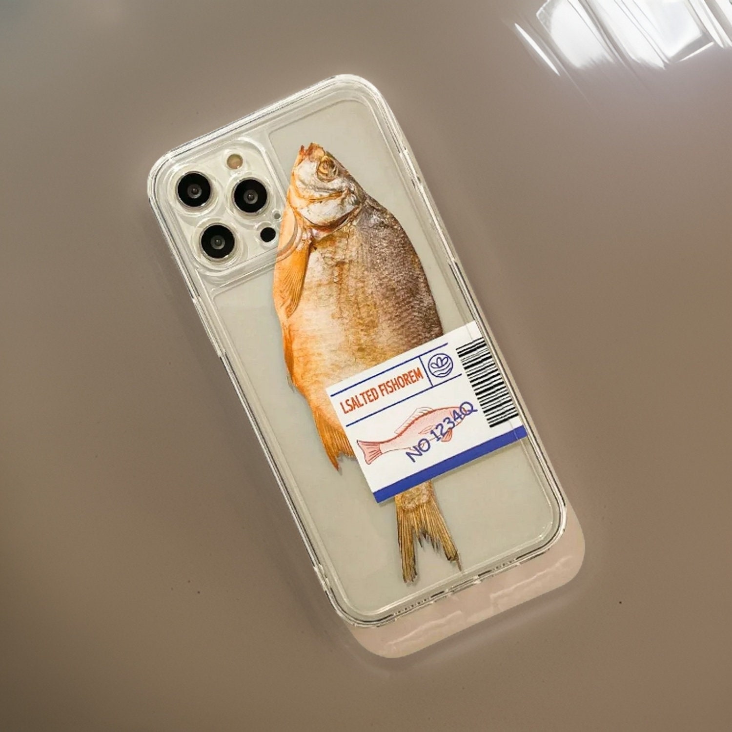 Foiled Package Fish iPhone Case Unique Phone Cover for iPhone 15, 14