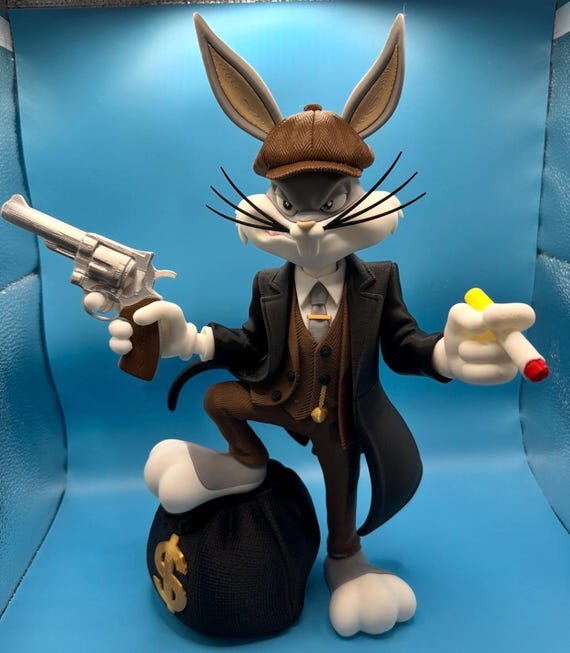 3d Printed Peaky Blinders Bugs Bunny, Tasmania, Daffy Duck, Granny