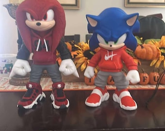 3D-geprint Sonic- of Knuckles-figuur en andere personages Aanpasbare kleur