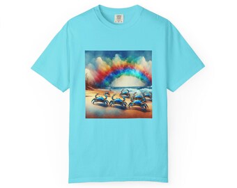 Krabbenfest T-Shirt | Strand-Party-Shirt | Stückgefärbtes Unisex-T-Shirt | Küsten Sommer Vibes | Spaß Seafood Shirt | Strand-legere Kleidung