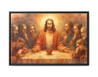 The Last Supper Matte Canvas Framed | Religious Wall Art
