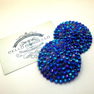 Blue and Purple Rhinestone Burlesque Pasties