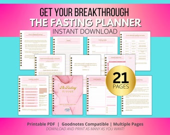 Printable Fasting Planner, Prayer Journal Pages