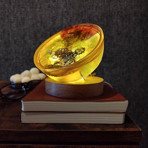 Lampe de bureau vintage et lampe de table Steampunk faite main, petite lampe de table et éclairage d&#39;ambiance et style lampe art deco.