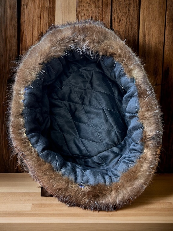 Black mink ushanka fur hat made from real mink fu… - image 5