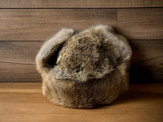 Rabbit fur ushanka fur hat made from real rabbit … - image 2