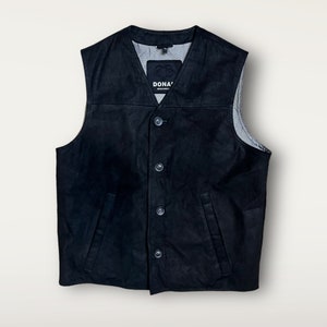 Donar leather vest, leather vest, biker vest, motorcycle vest, leather motorcycle vest size 52